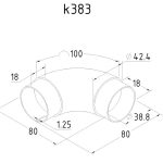 Отвод поручня Ø42.4×1.5 мм со вcтавками, AISI 304, GRIT 600, зеркальный – inoxprime.by – 18