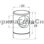 Держатель ригеля ⌀12 мм под плоскость, AISI 304, Grit 600,зеркальный – inoxprime.by – 11