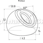 Соединение поручня со стойкой штамп. косой Ø42.4×50.8 мм 30 гр, AISI 304, GRIT 600 – inoxprime.by – 5