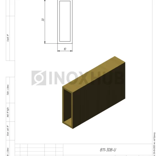 Трек (310-3 Bronze), 30×10×3000 мм, под Бронзу – inoxprime.by – 3