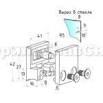 Стеклодержатель литой квадратный, под трубу 38 мм, под стекло 8.0 мм, AISI 304, GRIT 600, зеркальный – inoxprime.by – 15