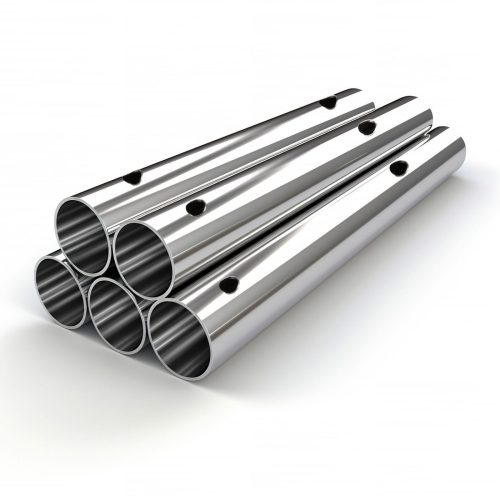 Труба с перфорацией Ø12.3 шагом 110 круглая, AISI 304, A554, 25×1.0×6000, GRIT 600 – inoxprime.by – 2